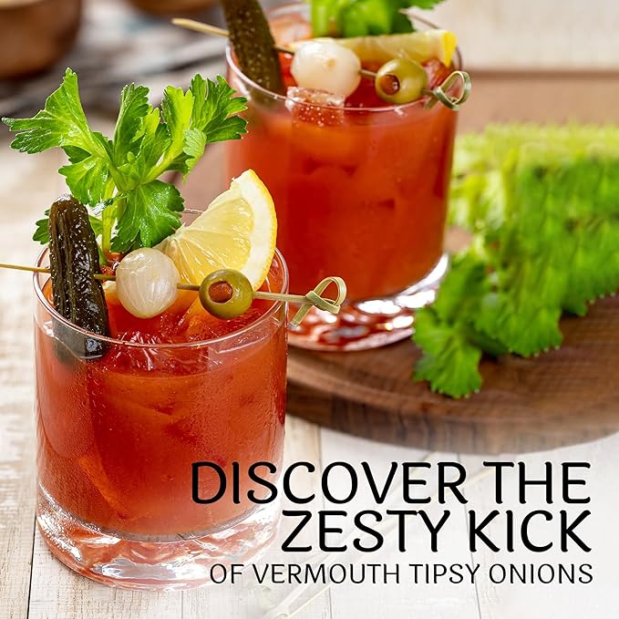 Sable & Rosenfeld Vermouth Tipsy Onions, 5-Ounce Glass Jars (Pack of 6)