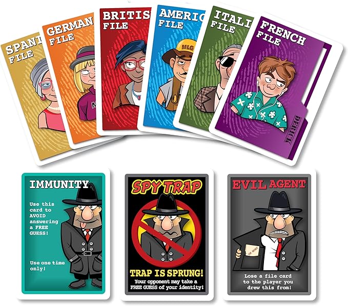 SPY ALLEY Card Game Bundled with Spy Trap Card Game. Family Friendly Strategy Games