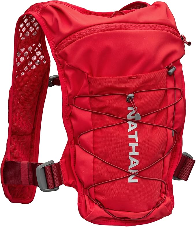 Nathan QuickStart 1.5L Hydration Pack Vest with Bladder or flasks, Storage Pockets, Breathable Moisture-Wicking Fabric, Adjustable Straps for Running, Hiking, Walking, Marathons, Obstacle Races