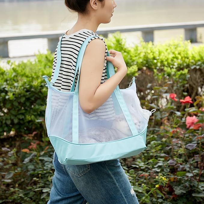Pet Sling Carrier,Puppy Slings,Outdoor Kitten Bag with Adjustable Straps,Suitable for Small Cats/Dogs (3-8lbs),Light Cat Pouch for Travel & Walking (Light Gray)