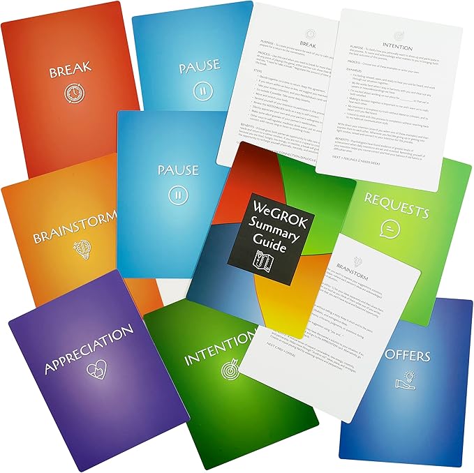 WeGROK Relationship & Conflict Resolution Cards ??Mediation in a Box for Two People ??Empathy & Communication Activity for Couples, Friends & Family ??Emotional Intelligence & Connection Tool