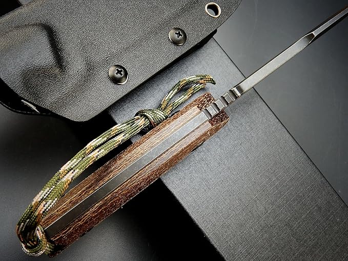 Eafengrow EF130 Fixed Blade Knife, DC53 Steel Blade,G10/Micarta Handle Full Tang EDC Fixed Knifes Straight Knife for Working Camping Hunting Field Adventure Survival