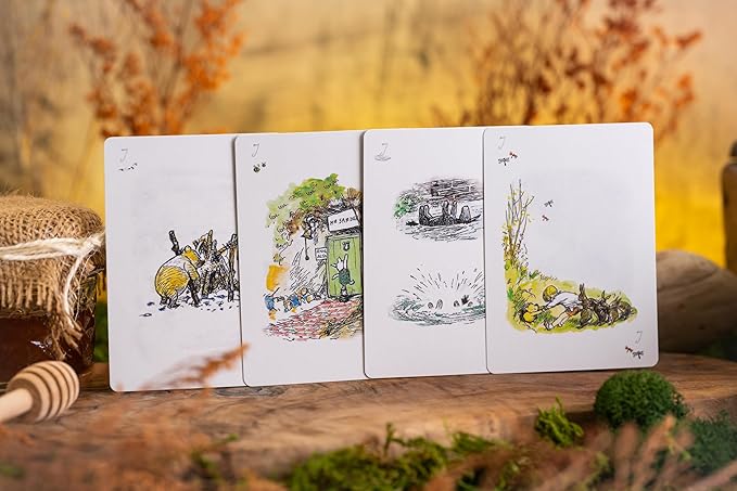 Luxury Hundred Acre Wood Themed Deck of Playing Cards – Premium, Collectible Card Set Gift for Adults and Card Game Enthusiasts. Gold Edging, Custom Design Cards With Magnetic Flip Box Deck of Cards.