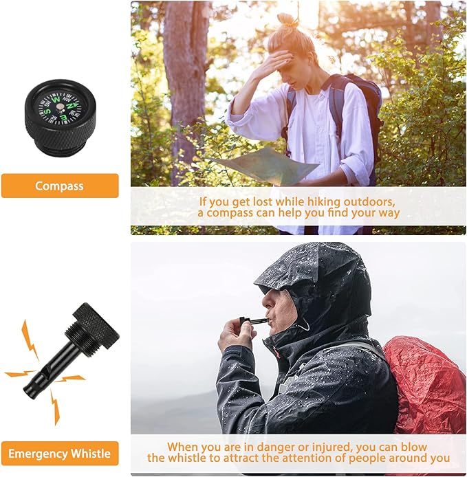 Survival Shovel, (28.3'') Camping Folding Shovel, Military Spade Multitool, Tactical Trench Tool, with Pickaxe, Compass, Whistle, Molle Bag for Digging, Metal-Detecting, Off Roading, Emergency