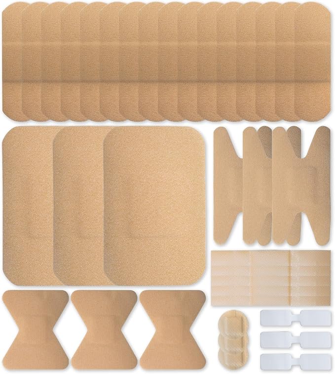MFASCO First Aid Kit Bandage Refill Pack - Comprehensive Assorted Fabric Bandaids - Small Bandaids for On-The-Go Bandages & Bandaging Supplies - Reliable First Aid