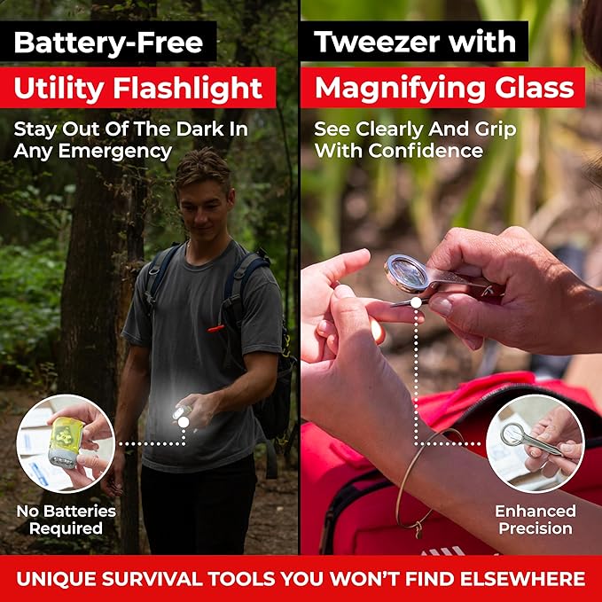 346 Piece First Aid Kit Survival - Professional Waterproof Trauma Medical Kit for Emergency, Ideal for Home, Office, Car, Travel, Outdoor, Camping, Hiking - Portable Emergency Supplies Bag