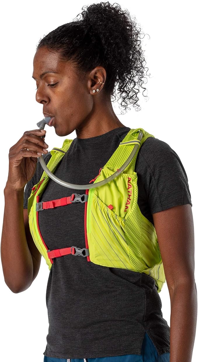 Nathan Unisex Pinnacle Race Vest w/ 12L Hydration Pack, Running Vest with Water Bladder, Hydration Vest for Running Women, Water-Resistant, Moisture Wicking