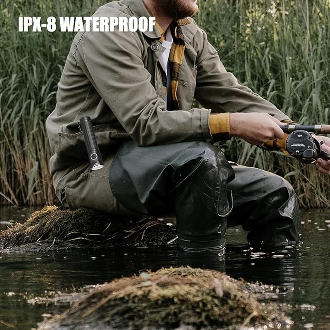 ThruNite T1 Pro High 1920 Lumens Rechargeable Flashlight with USB C Cable, Stepless Dimming,196-Meter Long Beam Distance Pocket Flashlight for EDC, Outdoor, Camping and Emergency (Cool White)