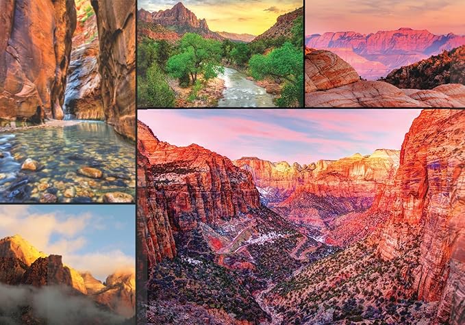 Better Me Zion National Park 1000-Piece Puzzle - USA Jigsaw Puzzle Featuring Mount Zion Canyon & More, for National Park Lovers