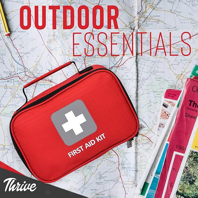 Thrive First Aid Kit (154 Pieces) - Family Safe First Aid Bag Packed w/Hospital Grade Medical Supplies ??Emergency kit