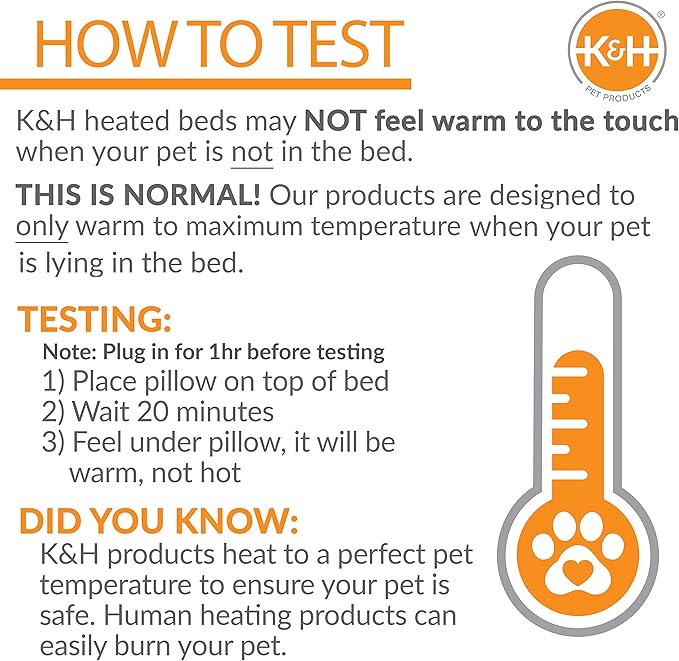 K&H Pet Products Thermo-Kitty Bed Deluxe Heated Cat Bed for Large Kitties - Indoor Heated Pet Bed for Dogs & Cats, Covered Cave Pet Tent, Machine Washable, Safety Listed - Large 20in Tan/Leopard