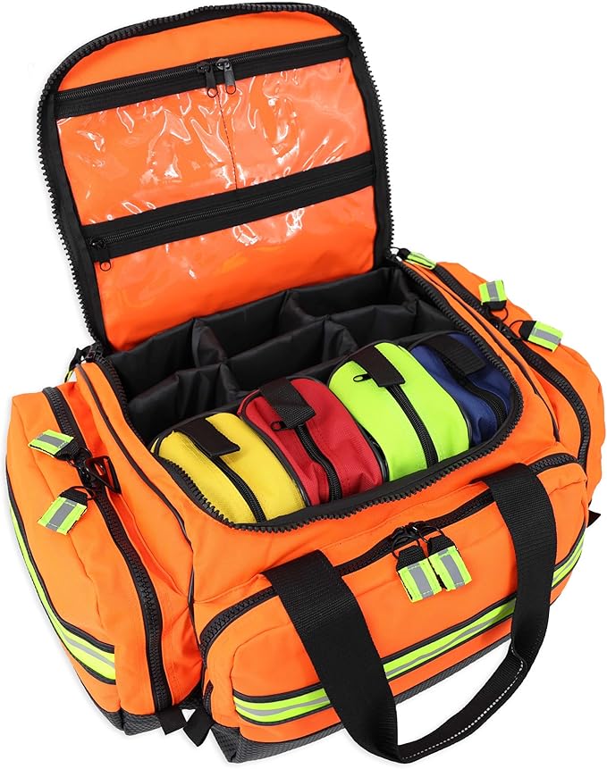 Lightning X Modular Large EMT Medic First Responder EMS Trauma Jump Bag w/Embroidered Name - ORANGE