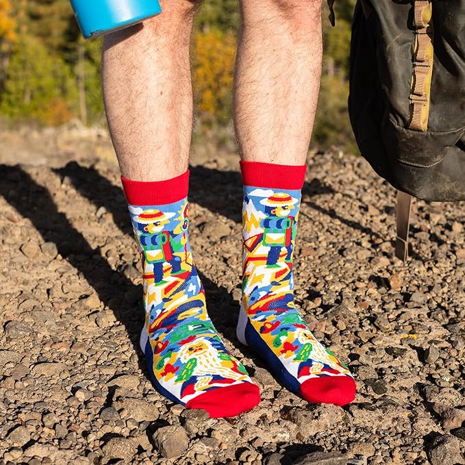 Lavley Outdoors Socks With Fun Sayings - Cool Gifts for Hiking, Camping, and Mountain Lovers