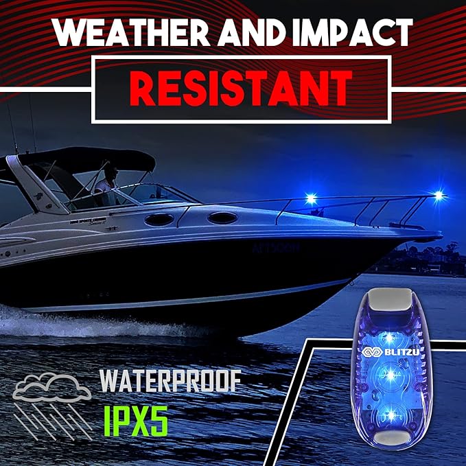 4 Pack LED Safety Light, Clip on Reflective Gear Lights for Walking at Night, Running, Jogging, High Visibility Strobe Light Accessories for Runners, Kids, Hiking, Kayak, Cycling, Camping, Boat