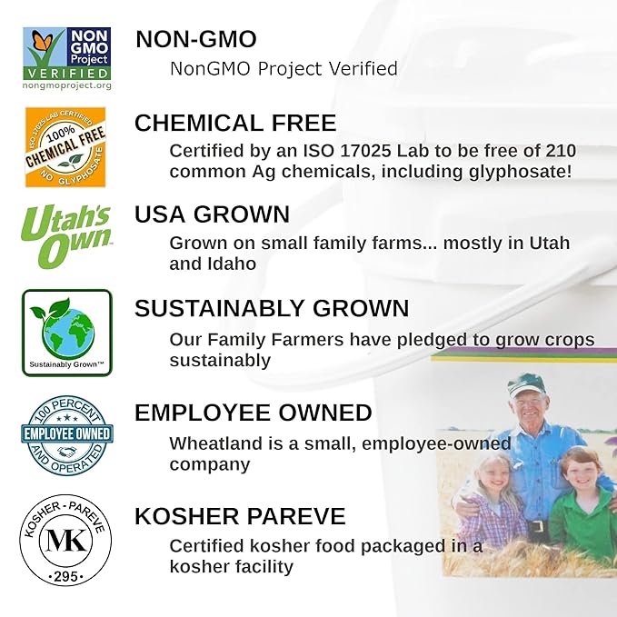 Wheatland™ Lentils • 20lb • Mylar, Oxygen Absorber and Bucket Provide 25 Year Shelf Life • Lab Tested ISO 17025 Verified Chemical-Free • Never Irradiated, No Desiccants and Non GMO • High Trust Seller • Emergency Food Storage• Wheatland 40 Year Legacy