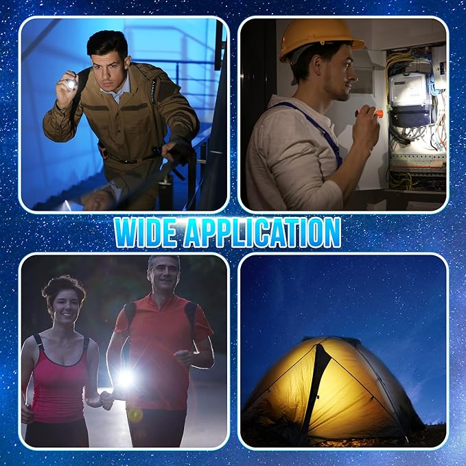 VIHOSE 100 Pcs Mini Flashlights Bulk, Bright Flashlights Set, Aluminum LED Handheld Torches for Party Favors Night Reading Camping Emergency Items Gifts Homeless, Batteries Not Included(Bright Color)