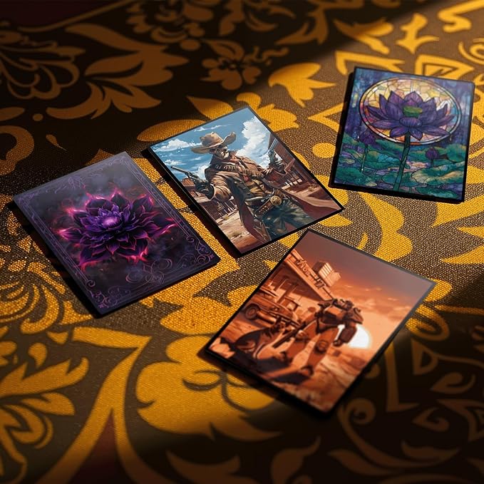 MTG Card Sleeves 100CT (Bloomburrow Black Lotus), Matte Art Card Sleeves, Matte Back & Clear Front, 66x92mm