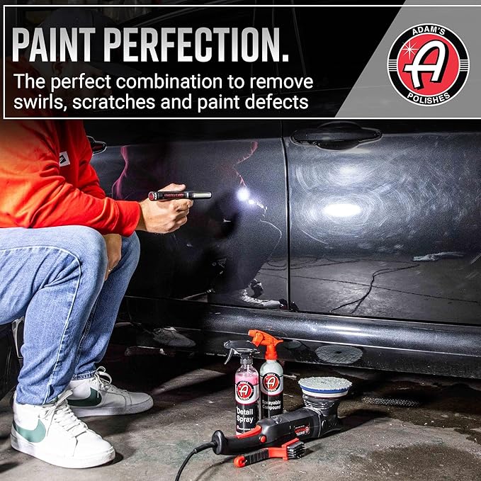 Adam's Polishes Swirl Finder Flashlight - Ultra Bright 170 Lumen Mini Light - Easily Spot Imperfections and Swirls in Your Paint When Polishing and Correcting Your Vehicles Finish