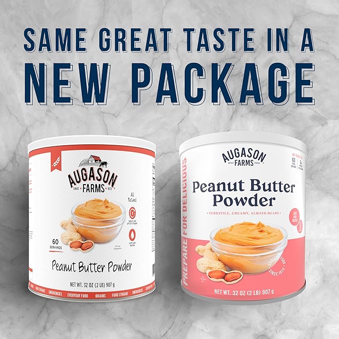 Augason Farms Peanut Butter Powder 2 lbs No. 10 Can