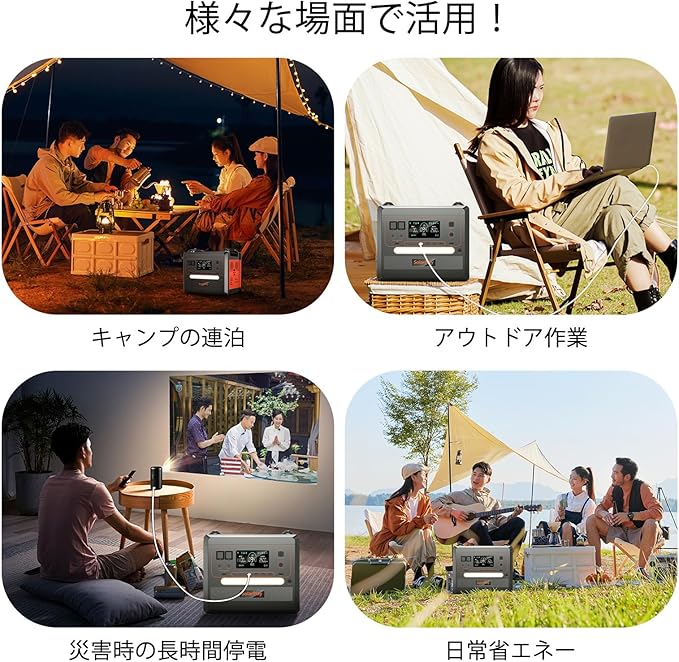 Q2402M SolarPlay 2500W/2304Wh Portable Power Station, Solar Generator with 200W Solar Panel, Large Capacity Power Supply, BMS Emergency Power Station for Home Backup, Camping, Outdoor Battery Backup