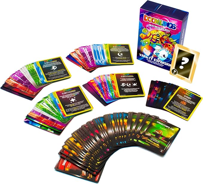 Doomlings Card Game: Imaginary Ends Expansion - Collectible Mystery Holofoils Gold Pack | Strategy Game for Kids, Teens & Adults | 2-6 Players, Ages 7+ (5-in-1 Imaginary Ends)