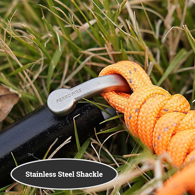 Classic Heavy-Duty Super-Duty Ferro Rod Fire Starter with Premium Ferrocerium Rod Superb Carbon Alloy Steel Striker 550 Paracord Lanyard Handle for Camping Emergency Survival Hiking BBQ EDC