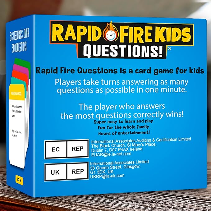 QUOKKA Conversation Cards Game - Kids Premium Version - Break The Ice Game for Kids and Families - Icebreaker Cards with 500+ Questions - Family Game for Children 8-12 - Family Game Night