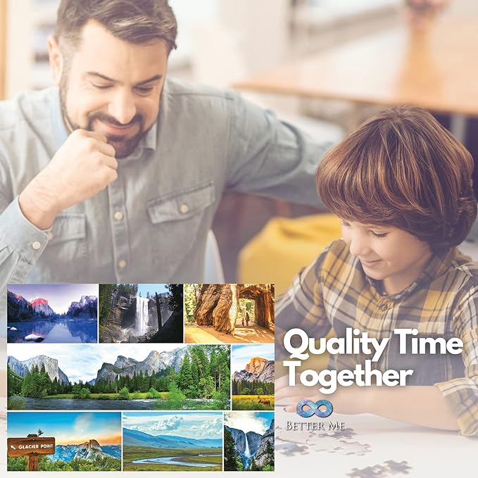 Better Me Yosemite National Park 1000-Piece Puzzle - USA Jigsaw Puzzle Featuring El Capitan, Half Dome, Yosemite Falls & More, for National Park Lovers (1000 Pieces)