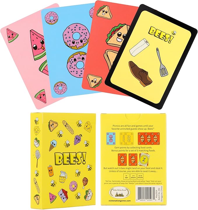 Bees! Card Game ??Cute & Fun Bee Themed Gift for Kids, Teens & Adults ??Easy to Learn & Perfect for Bee Lovers ??A Buzz-Worthy Family Game Night Favorite ??Ages 8+, 2-4 Players