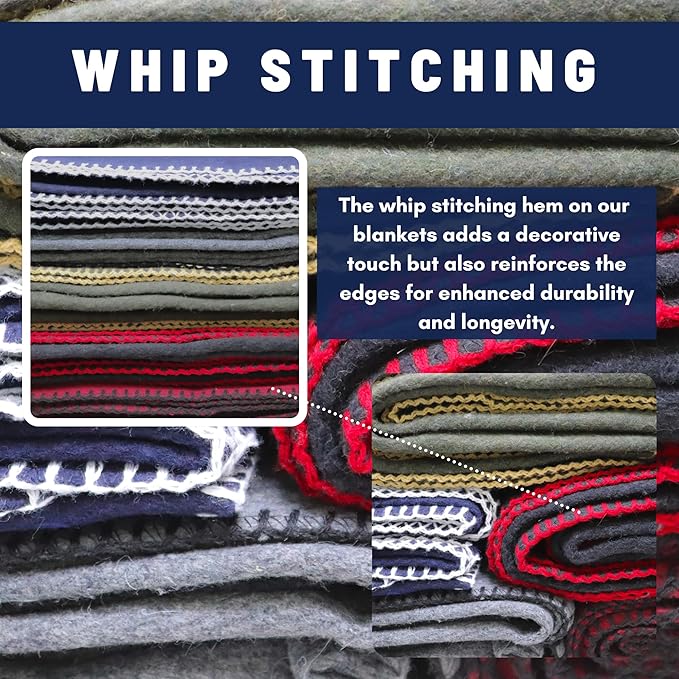 M MCGUIRE GEAR Heavy Duty Wool Blanket, Survival, Emergency, and First Aid Use – Mil-Spec, Fire Retardant, Durable Outdoor Wool Blankets for Camping. - Black, (64 x 90 inches)