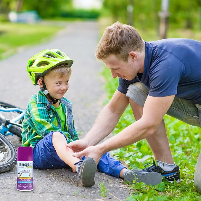 Dermoplast Kids Sting-Free First Aid Spray, Antiseptic & Analgesic Spray for Minor Cuts, Scrapes and Burns, 2 Ounce