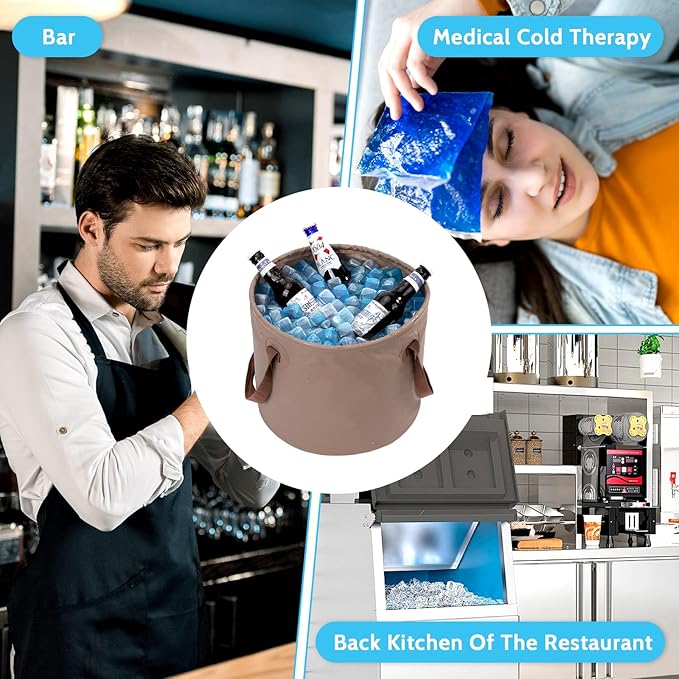 360 Pack Reusable Ice Cubes Refreezable Plastic Ice Cubes Without Diluting Large Pack Ice Cube Frozen BPA Free for Bars Party Ice Bath Camping Fishing