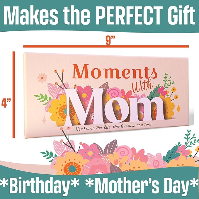 Game That Song Moments with Mom - Conversation Cards Gift for Mother's on her Day! Includes 120 question Cards for boy and Daughter Gifts to Learn More About her! Fun!