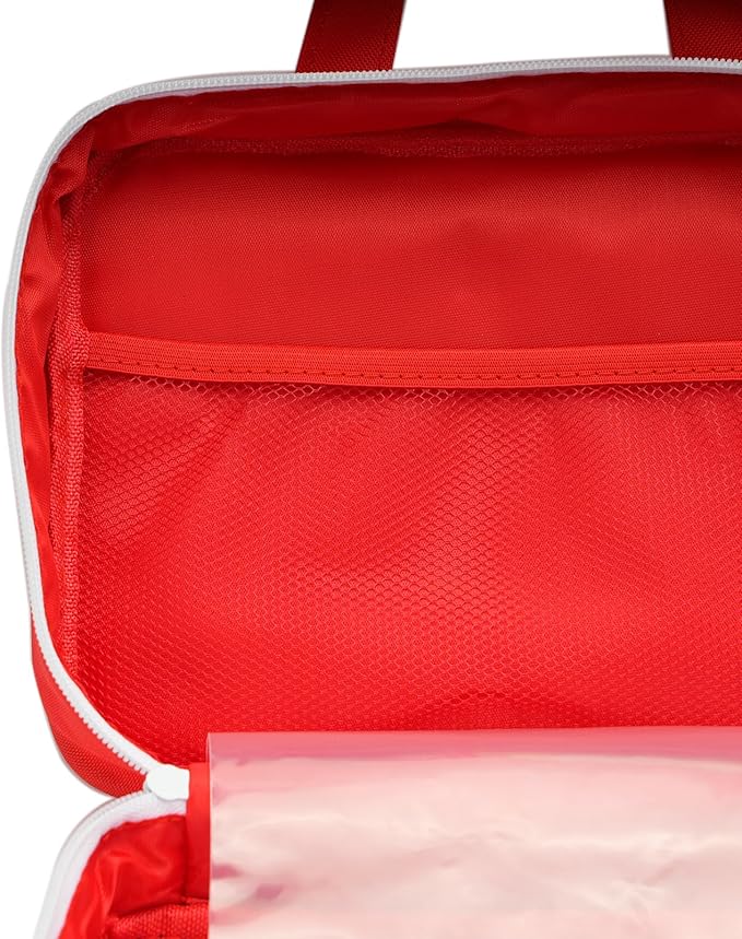 Compact Empty First Aid Kit Bag Emergency Trauma Medical Pouch Travel Medicine Organizer Bag for Home, Camping, Traveling, Car (Red)