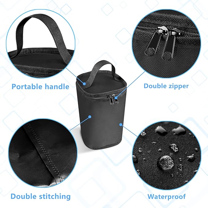 Mini Fuel Cylinder Storage Bag, Butane Fuel Canister Cover,Gas Tank Protective bag, Easy to Carry, 600D Oxford Fabric Waterproof,Mini Tank Accessories, for Outdoor Camping, Cooking, Travel, Picnic