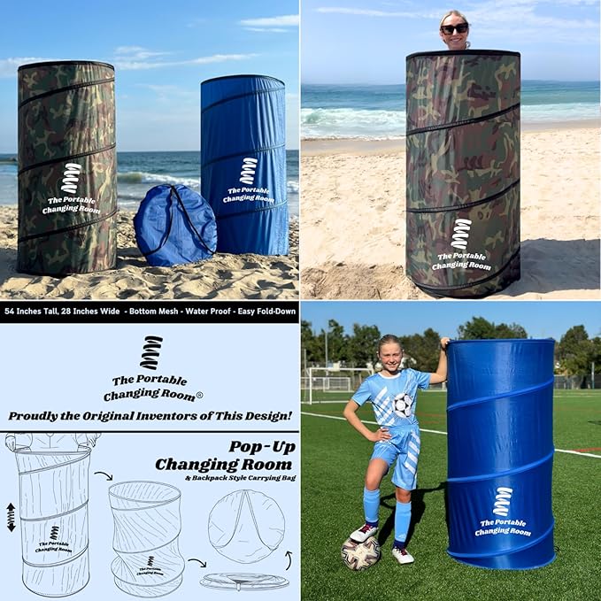 Portable Changing Room, Pop Up Pod - Privacy Tent, Dressing Room Tube or Portable Toilet Stall with Carry Bag for Camping, Beach, or Outdoor by The Portable Changing Room