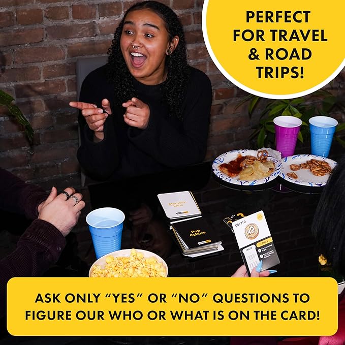 Educated Guess ??Fast & Fun Yes?‘or?‘No Trivia Party Game for Families & Friends | 100 Clue Cards, 4 Categories, Adults & Teens (Ages 12+) | Perfect for Road Trips & Gifts