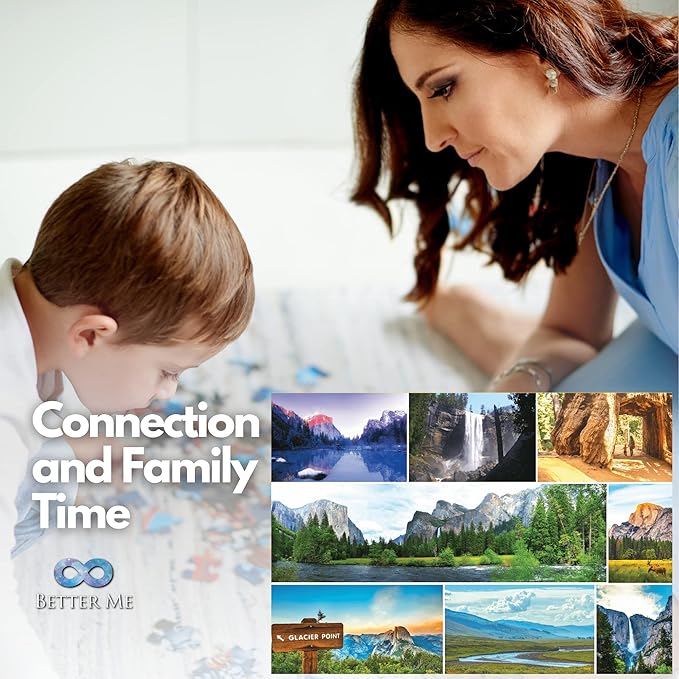Better Me Yosemite National Park 1000-Piece Puzzle - USA Jigsaw Puzzle Featuring El Capitan, Half Dome, Yosemite Falls & More, for National Park Lovers (1000 Pieces)