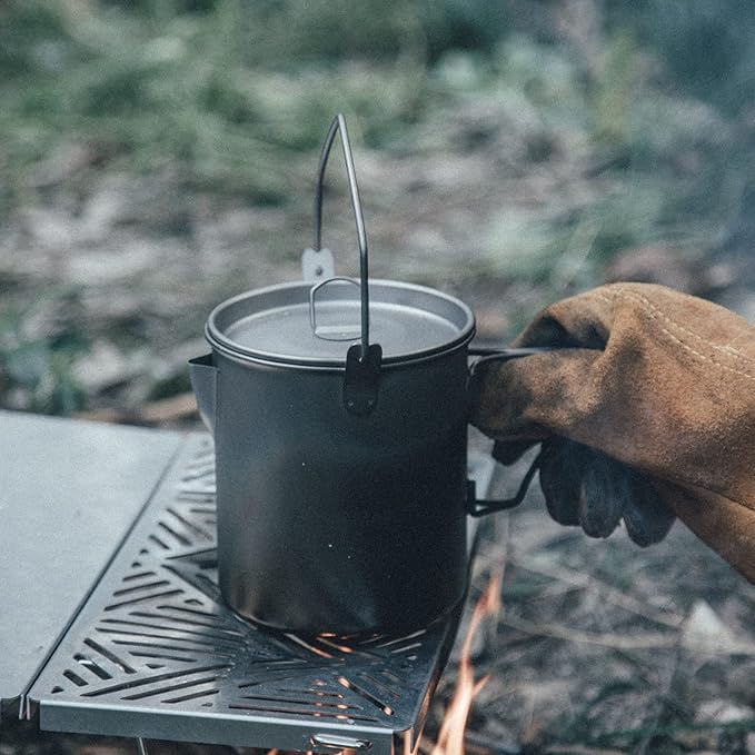 Fire-Maple Alti Titanium Cup | Ultralight Camping Mug with Scale | Foldable Drinkware for Coffee Tea | Ideal for Hiking Backpacking and Camp Use (900ML)