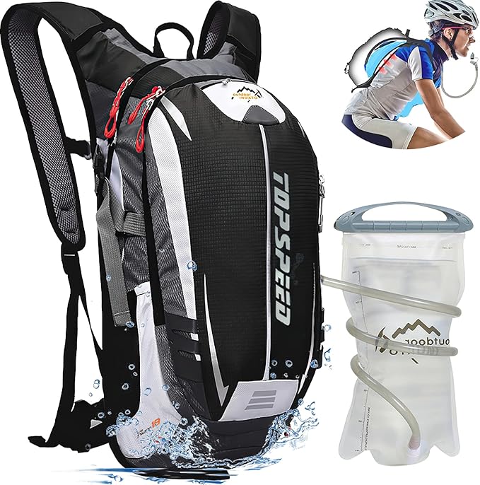 INOXTO Hydration Pack Backpackï¼?8L Hydration Pack Lightweight Water Backpack with 2L Water Bladder Bag Daypack for Hiking Running Cycling Camping Hunting for Women Men