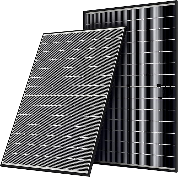400 Watt Solar Panels, N-Type 16BB 400W Bifacial Solar Panel, 25% High Efficiency Solar Module Work with 24V Solar Panel for Homes Rooftop Power Station Farm RV and Off-Grid Applications
