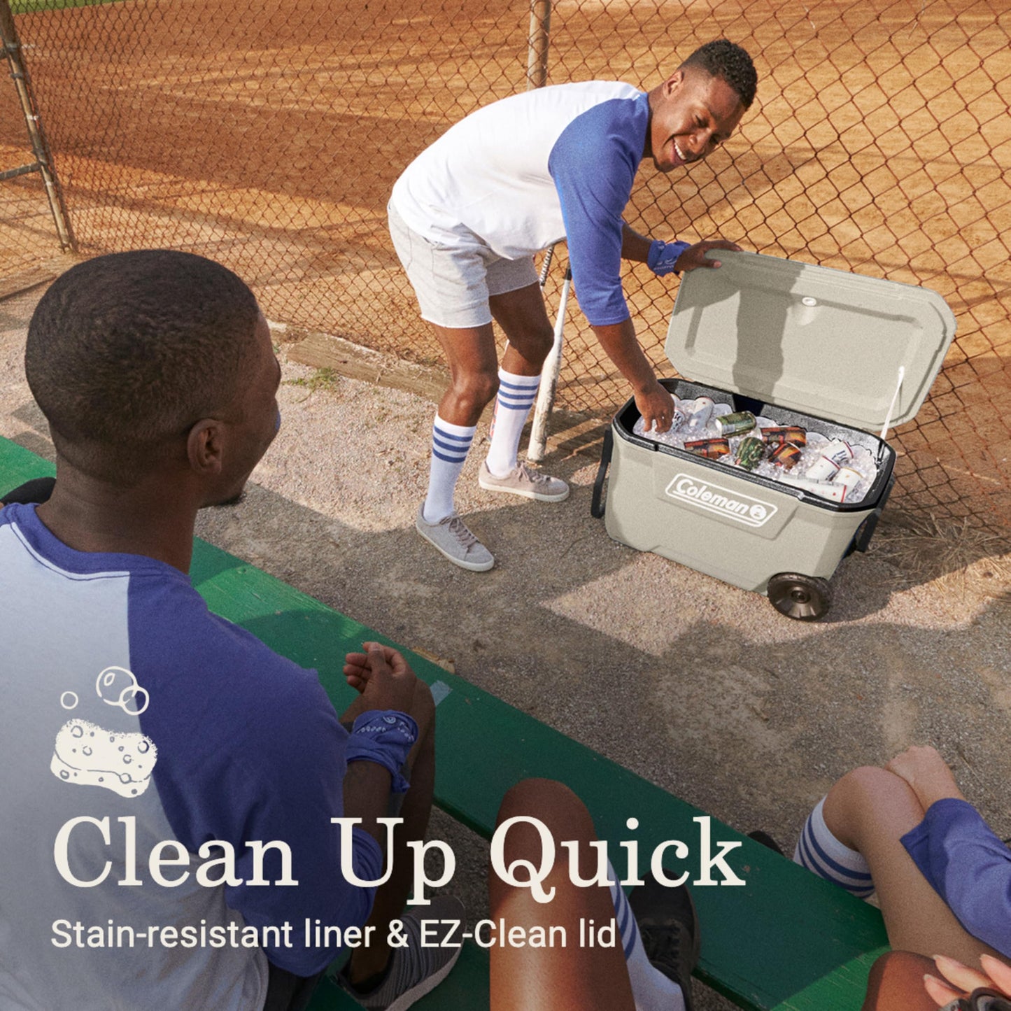 Coleman Classic Series Insulated Portable Cooler, Leak-Resistant Outdoor Hard Cooler Keeps Ice up