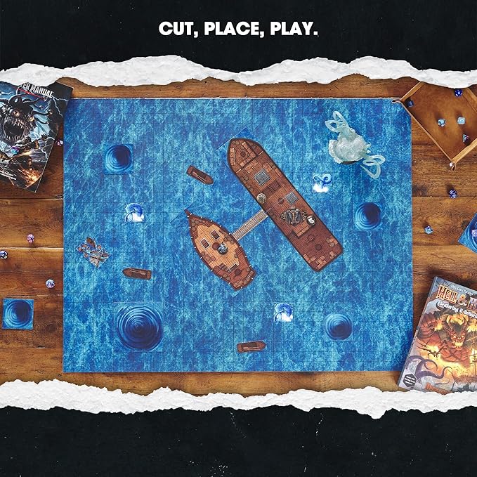 Dungeon Craft Hell & Highwater Game, Loose Leaf Inside a Custom Box, Water Resistant, Dry Erase by 1985 Games