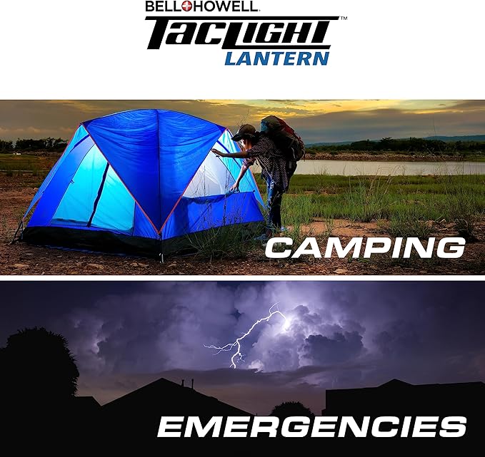 Bell+Howell 4 Pk Multipurpose Camping Lanterns for Power Outage, Emergency Home Failure, Collapsible, Battery Powered, Extremely Bright LED Lights, Lightweight & Easy to Carry, Waterproof IP65