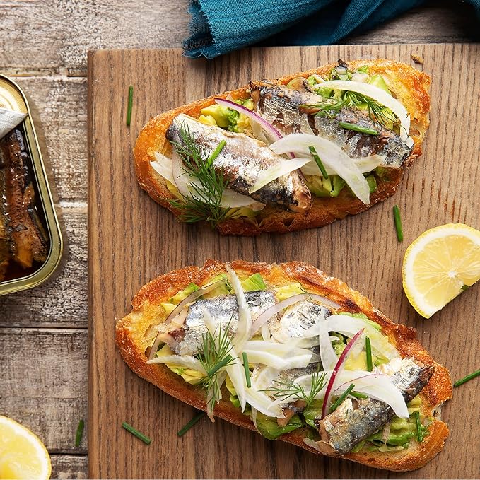 Season Sardines in Water - Wild Caught Fish, 22g of Protein, Keto Snacks, More Omega 3's Than Tuna, High in Calcium, Canned Sardines - 4.37 Oz Tins, 24-Pack