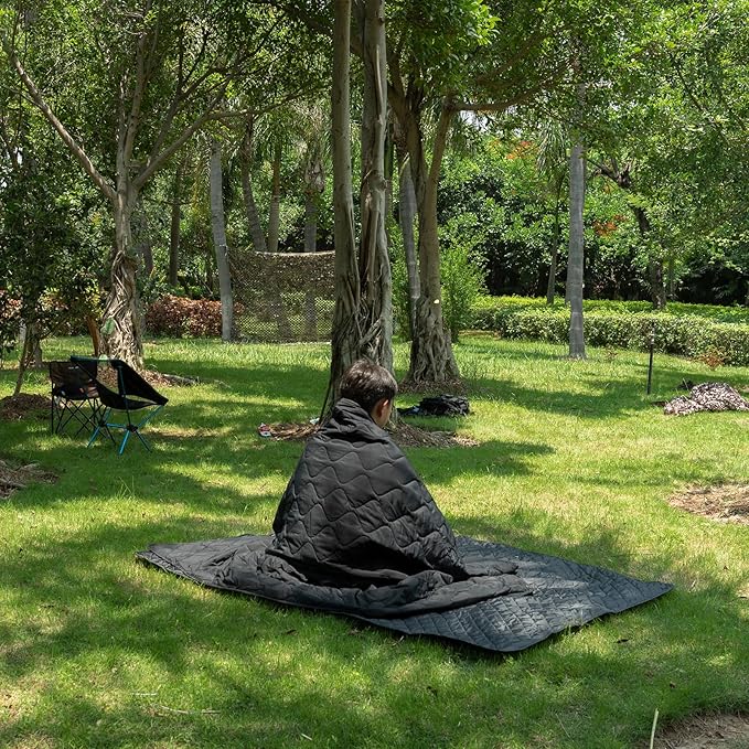 Poncho Liner Military Insulation Outdoor Camping Blanket for Travel, Beach, Grass, Picnic, Car Emergency, Outdoor, Survival