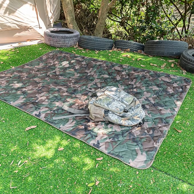 Poncho Liner Military Insulation Outdoor Camping Blanket for Travel, Beach, Grass, Picnic, Car Emergency, Outdoor, Survival