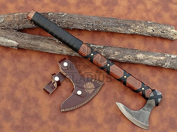 | Exquisite Handmade Viking Axe - Ideal for Collectors & Enthusiasts | Authentic, Artisan-Crafted | Medieval Styled Axe with Durable and Robust High Carbon Steel (GC-AX10)