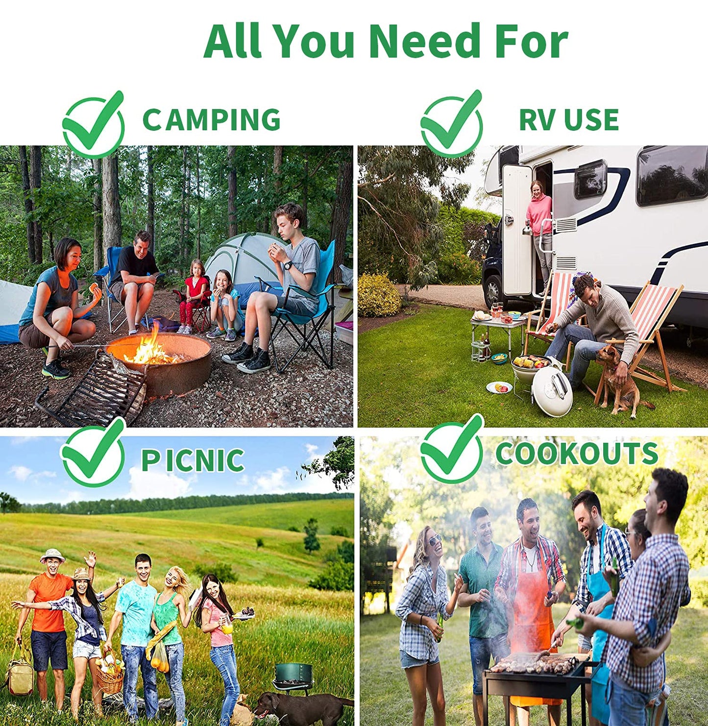 Pak Camp Cookware - Complete Kitchen Set for Camping & RV Trips, Includes Cookware, Utensils, and