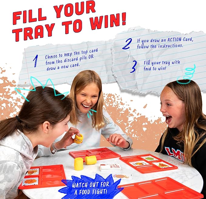 The Lunch Room ??Ultimate Family Board & Card Game Hilarious Food Fight with Tater Tots Squishy Toys for Kids & Adults 8+ | Easy-to-Learn Party Game for 3-6 Players